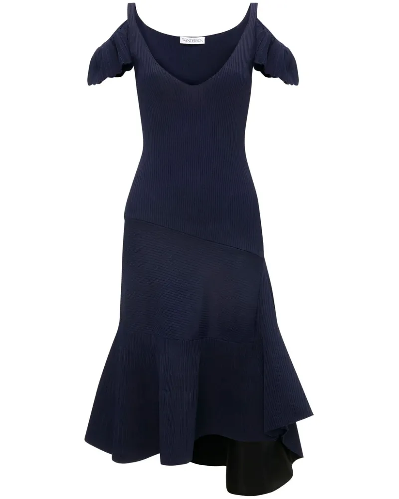 J.W.Anderson Kleid mit Volants - Blau Blau