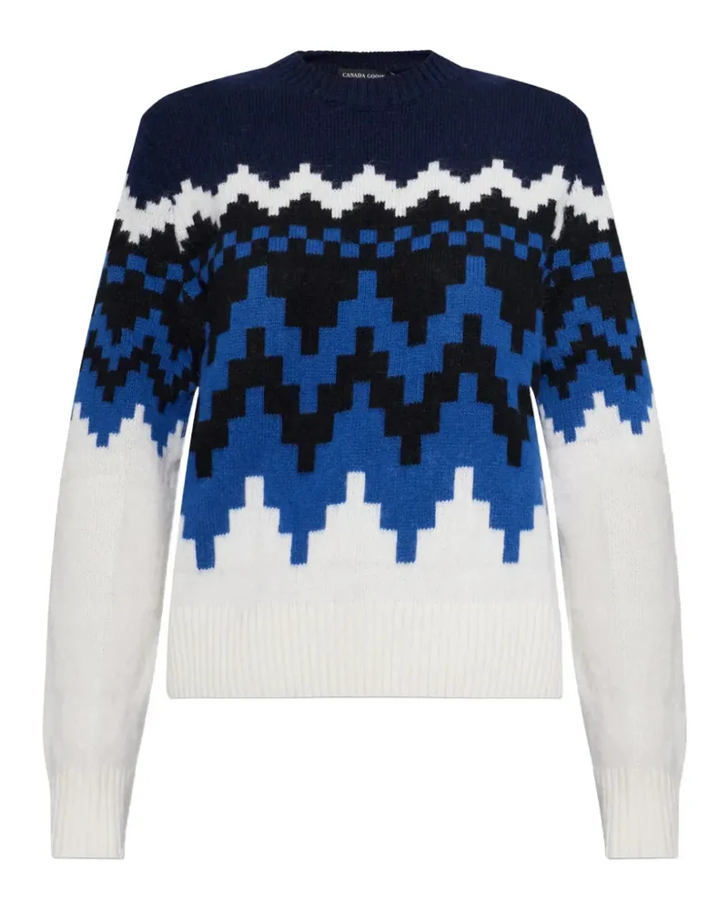 Canada Goose Thelon Crew Pullover mit geometrischem Muster - Blau Blau