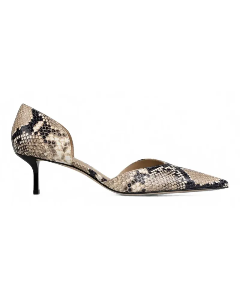 Victoria Beckham Angle D'Orsay Pumps mit Schlangenprint - Nude Nude