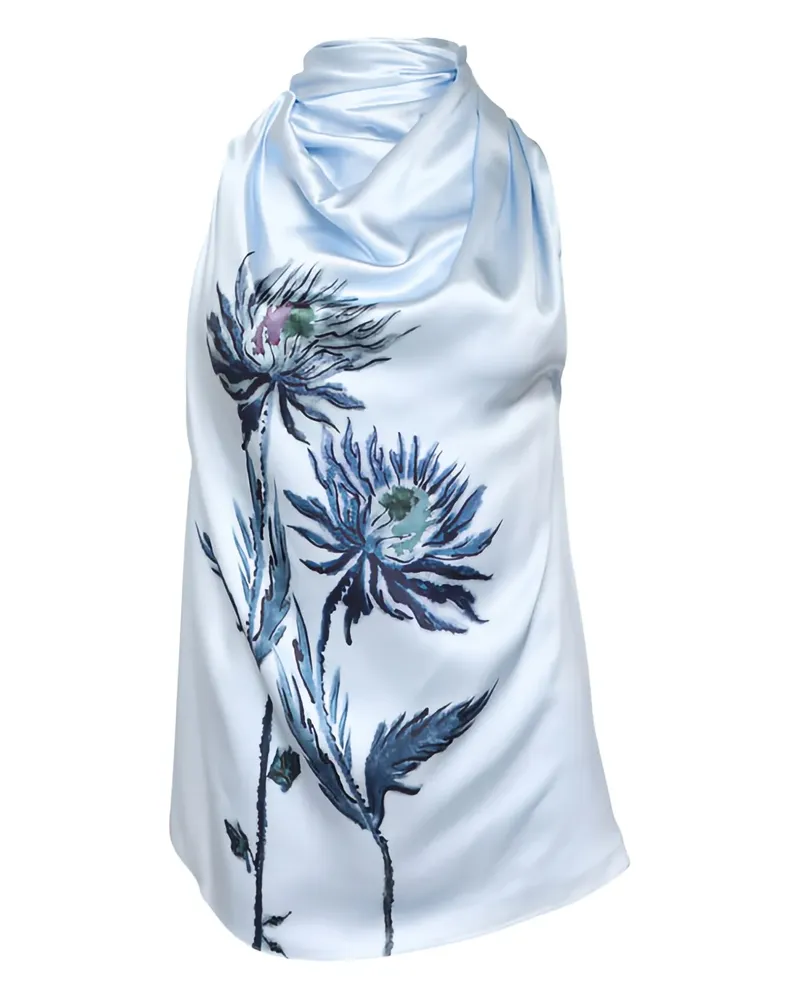 Altuzarra Sleary Bluse mit Blumen-Print - Blau Blau