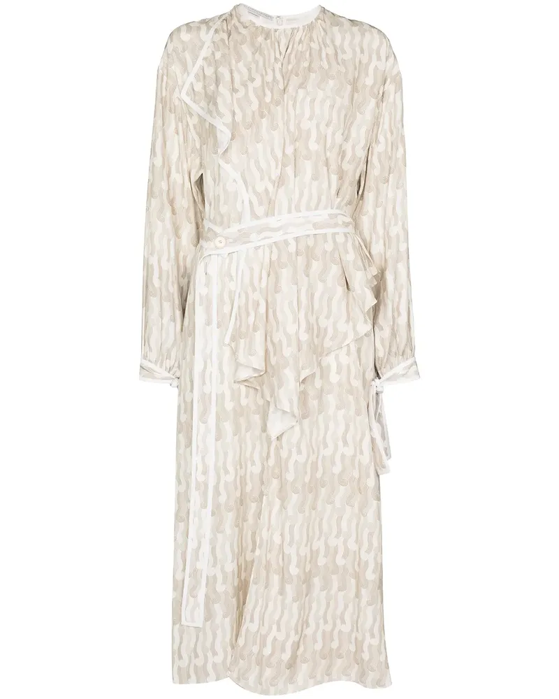 Stella McCartney Asymmetrisches Seidenkleid - Grau Grau