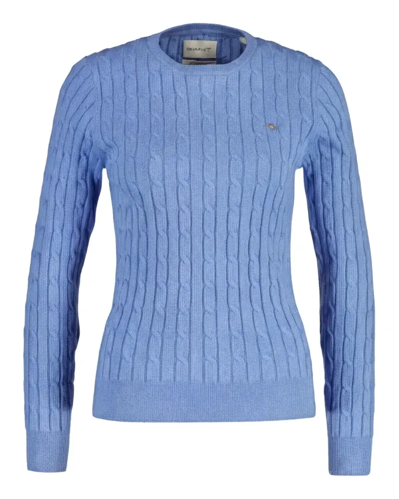 Gant Pullover mit Zopfmuster - Blau Blau