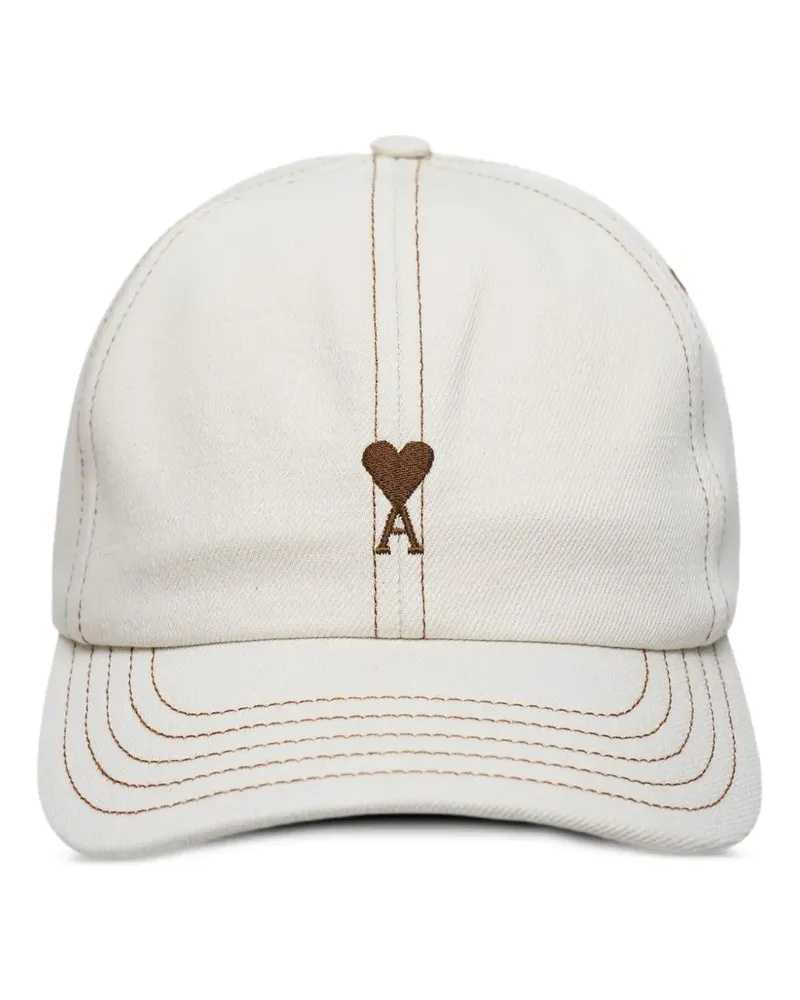 AMI Paris Ami de Coeur embroidered cap - Nude Nude