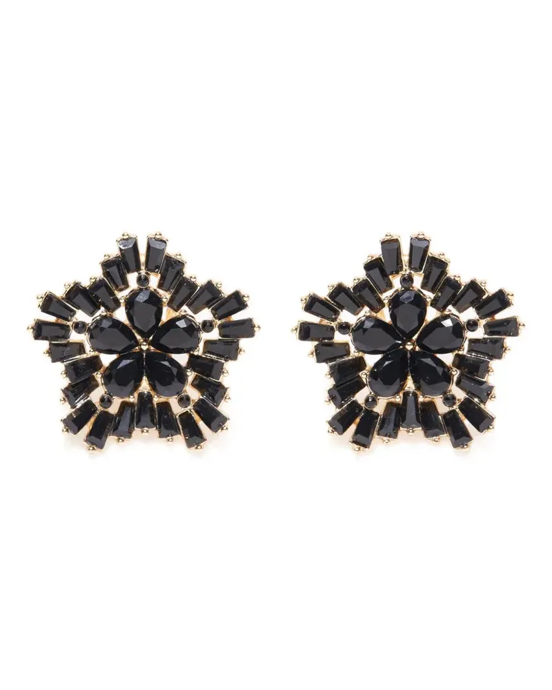 Carolina Herrera New York Snowflake Ohrringe mit Kristallen - Schwarz Schwarz