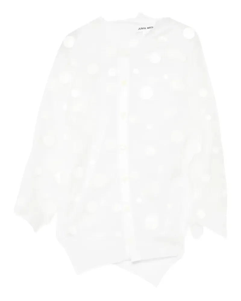 Junya Watanabe polka-dot cardigan - Weiß Weiß