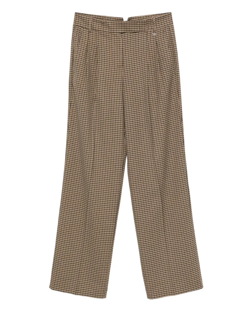 Aniye By check-print trousers - Braun Braun