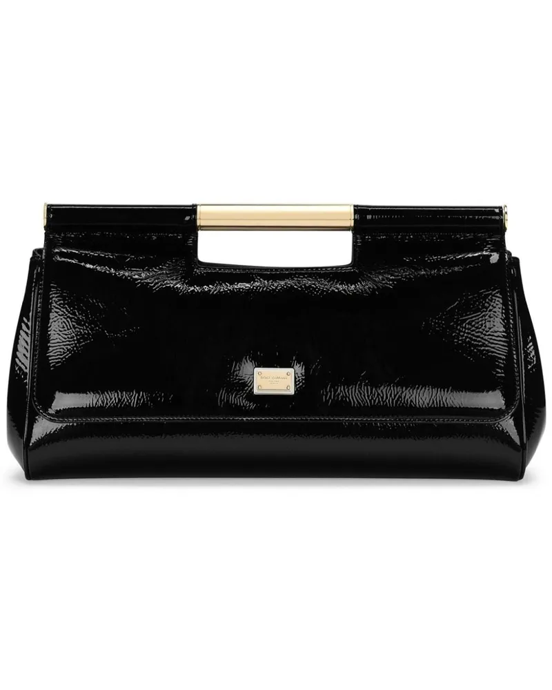 Dolce & Gabbana Clutch aus Lackleder - Schwarz Schwarz