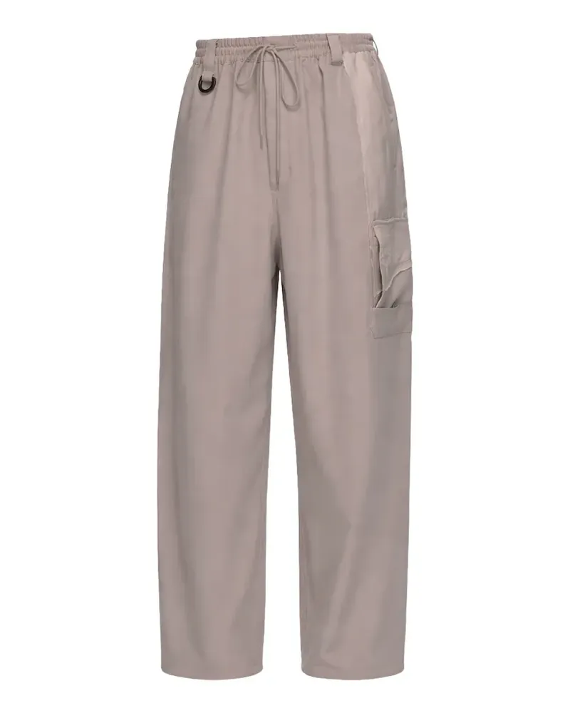 Y-3 drawstring-fastening trousers - Braun Braun