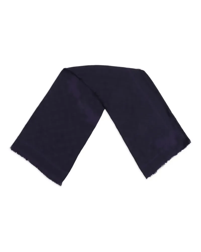 Max Mara DIRE Schal mit Schmetterlingsmotiv - Blau Blau