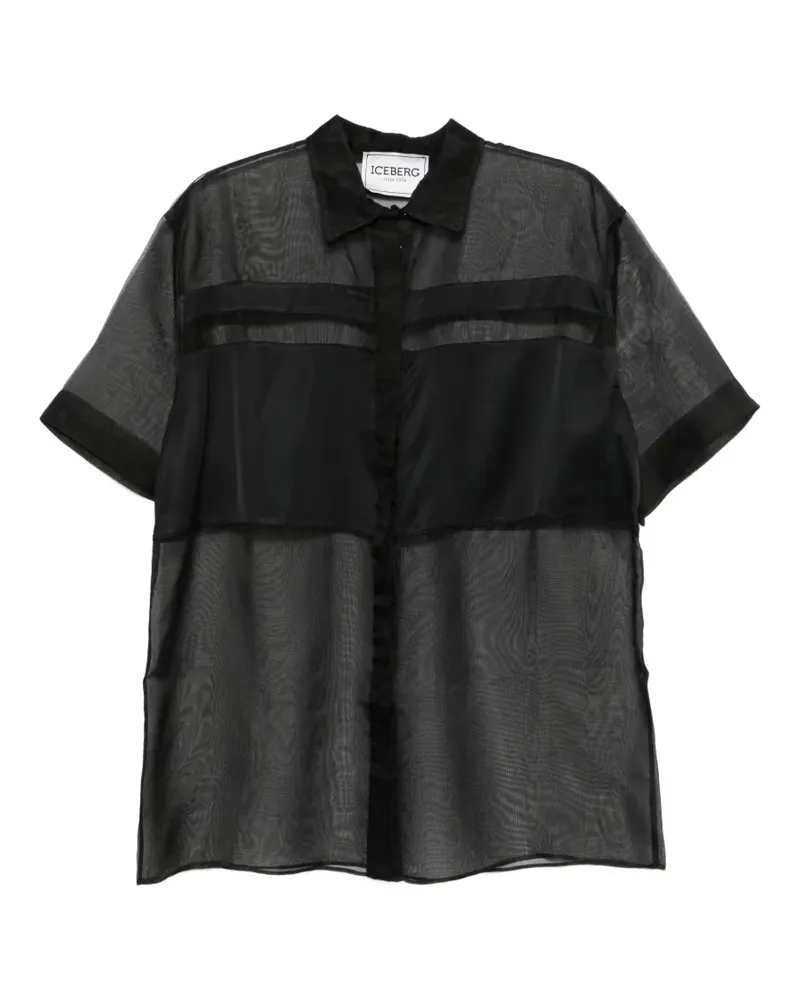 Iceberg Sheer-Hemd - Schwarz Schwarz