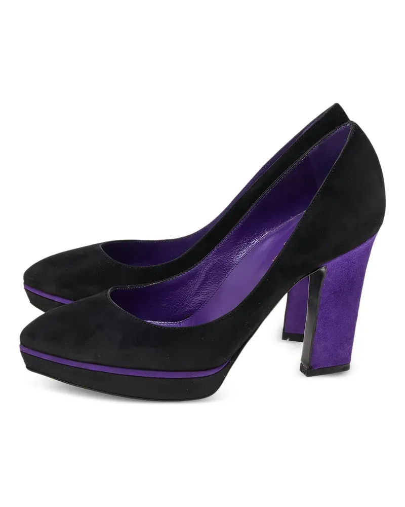 Sergio Rossi Platform suede pumps - Schwarz Schwarz