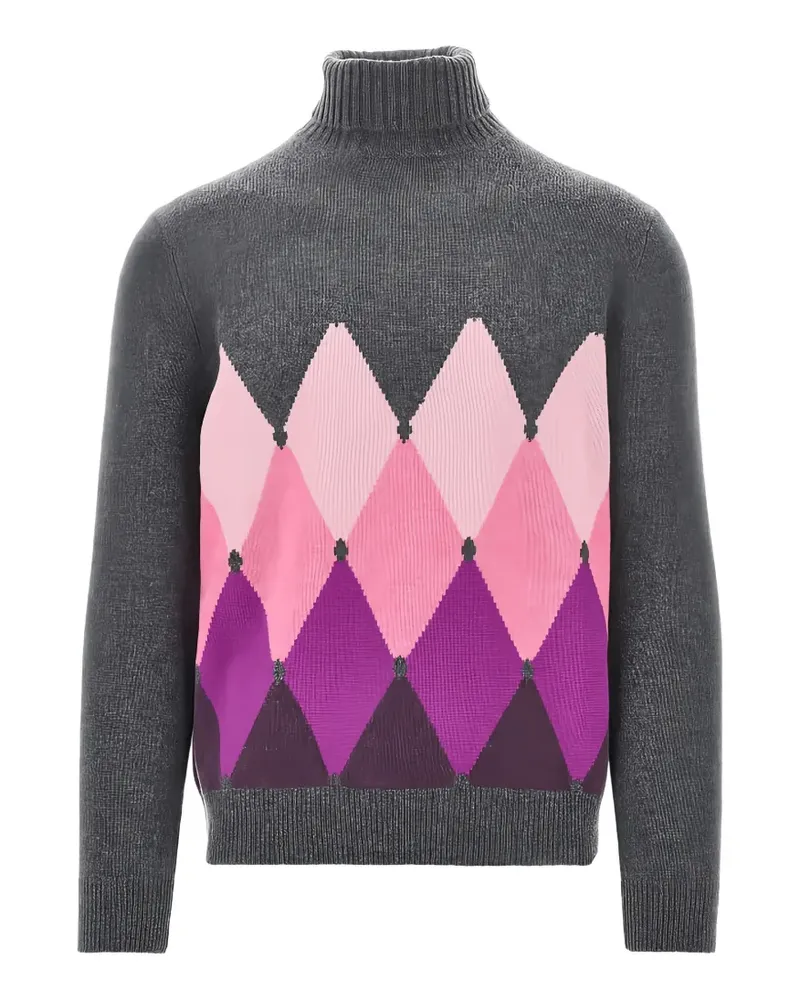Ballantyne argyle roll-neck knit - Grau Grau