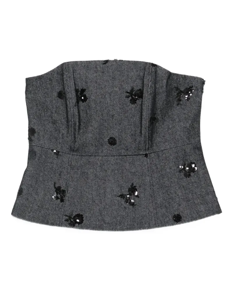 Luisa Cerano Bustier mit Pailletten - Blau Blau