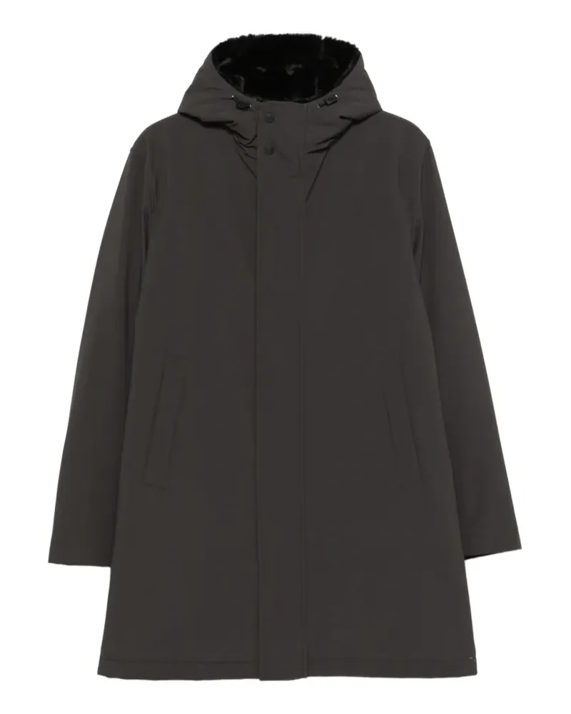 Herno Kapuzenparka mit Faux Fur - Grau Grau