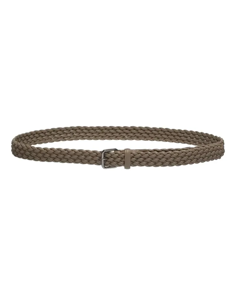 Giorgio Armani braided leather belt - Braun Braun