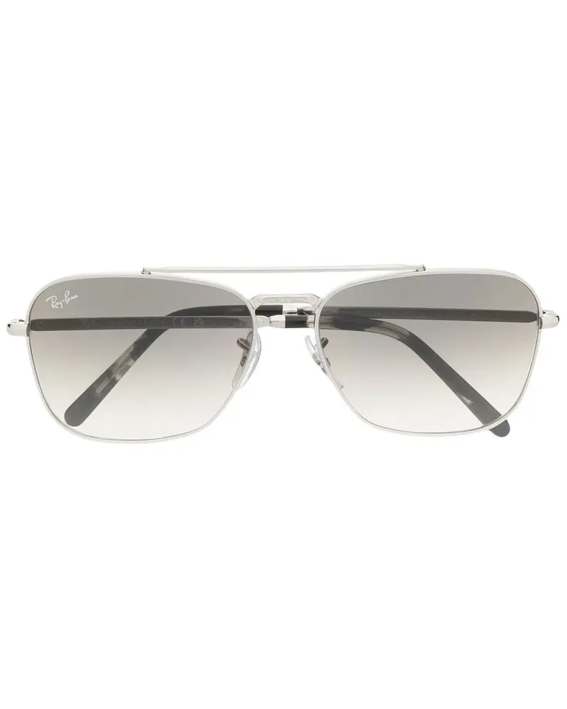Ray Ban Eckige Pilotenbrille - Silber Silber