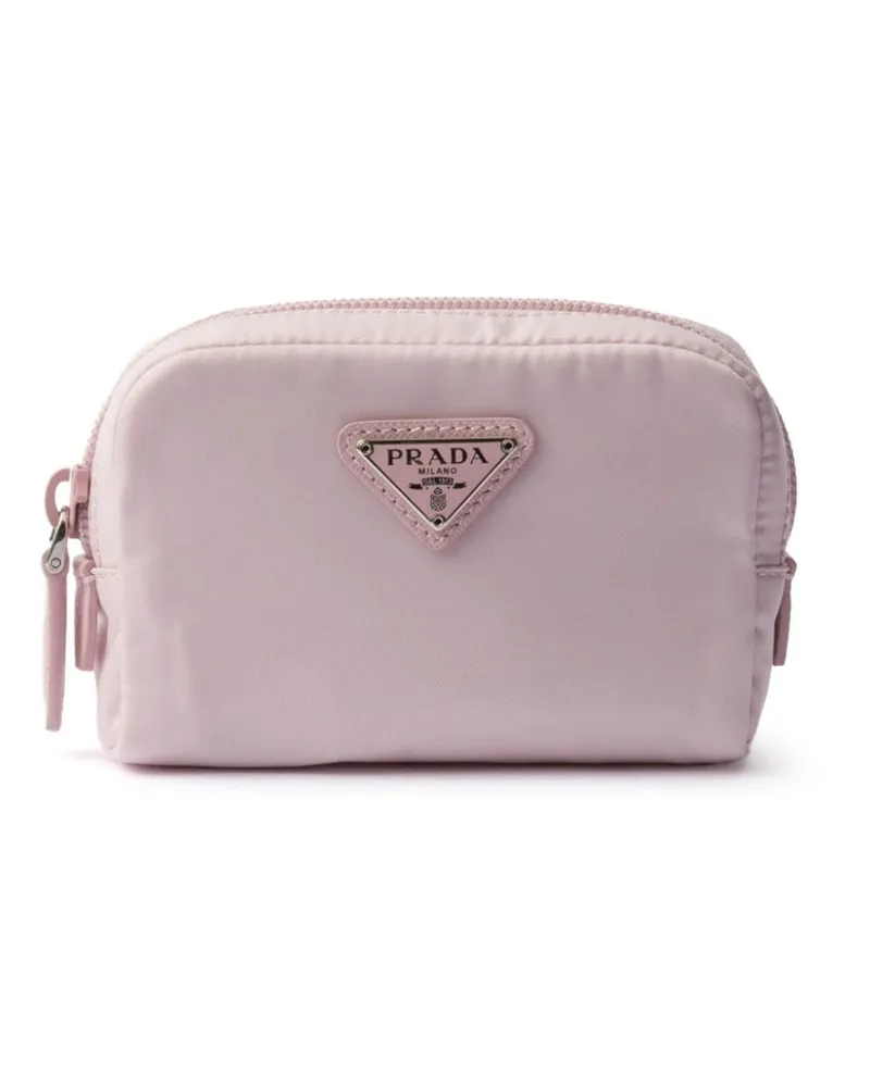 Prada Kosmetiktasche mit Triangel-Logo - Rosa Rosa