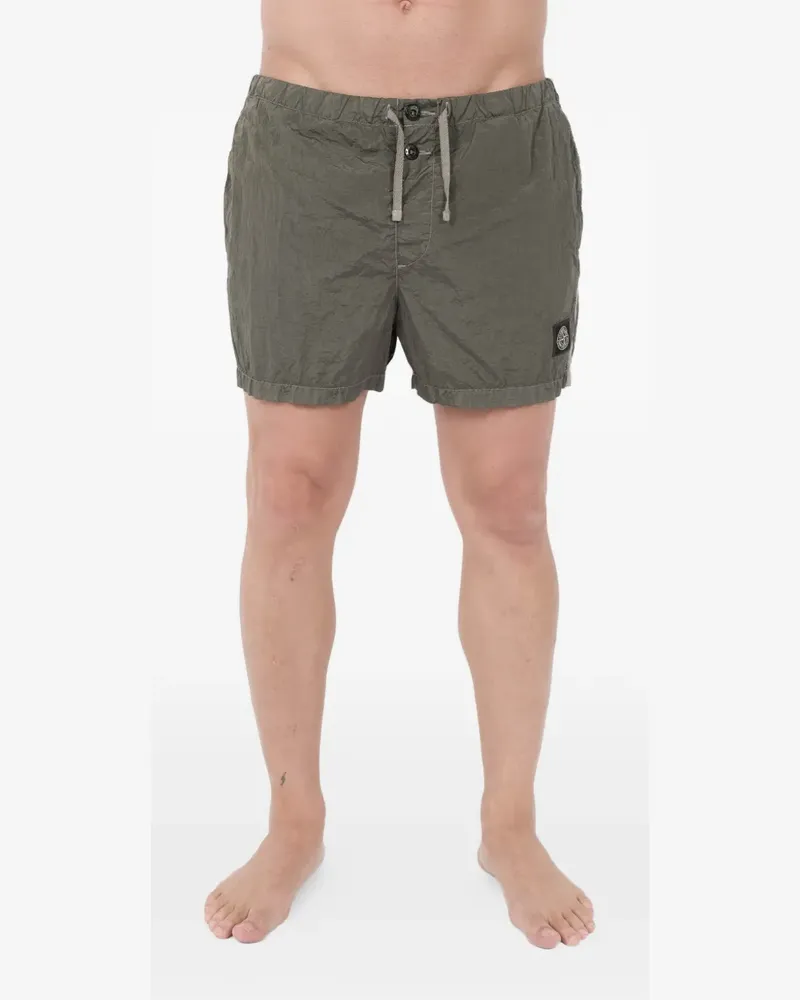Stone Island Badeshorts mit Kordelzug - Grün Grün