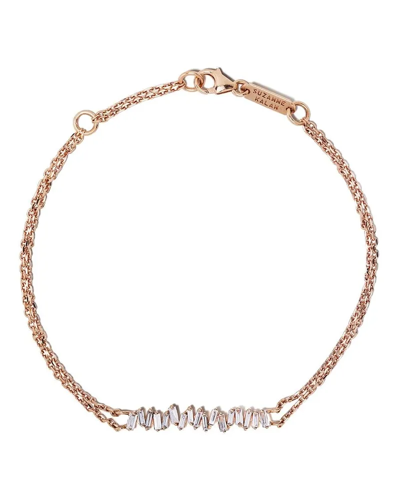 Suzanne Kalan 18kt Rotgoldarmband mit einem Diamanten - Rosa Rosa