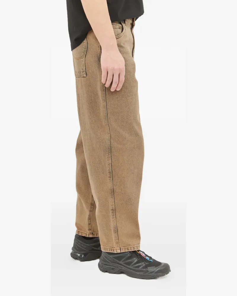 Dime Jeans mit Logo-Stickerei - Braun Braun