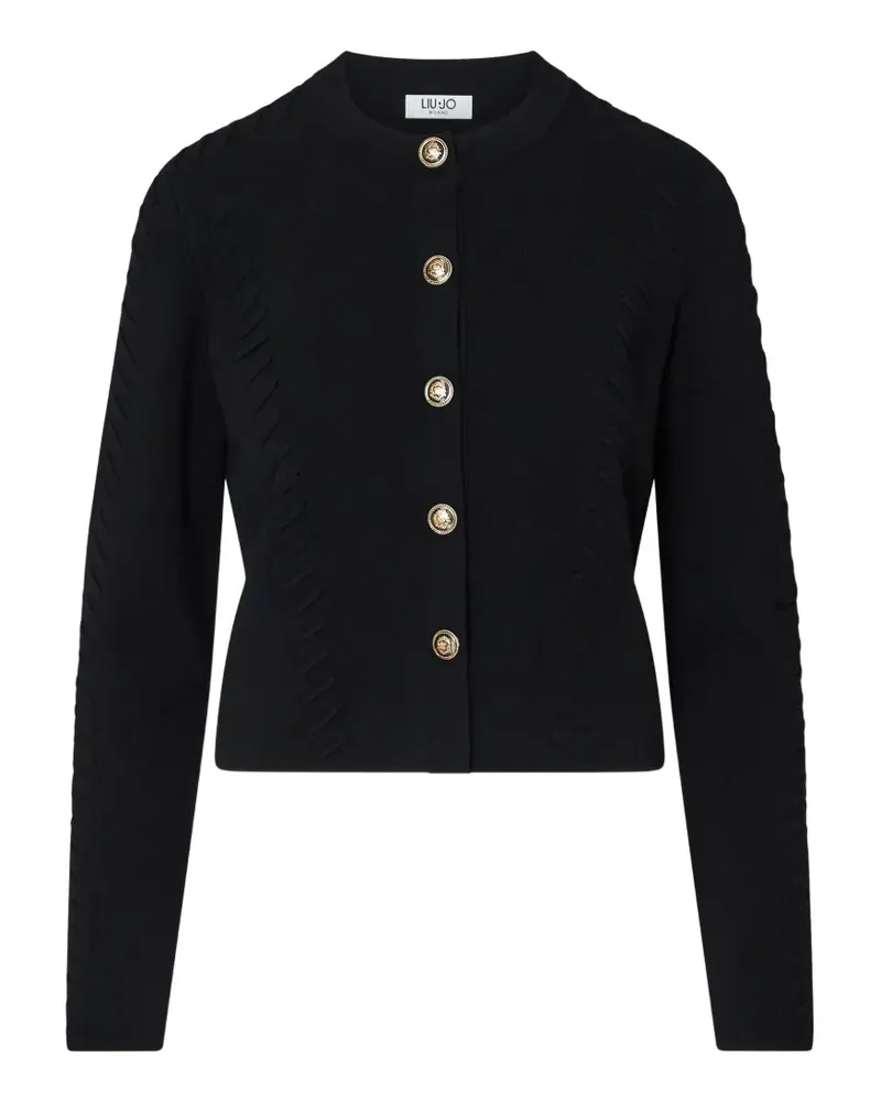 Liu Jo cardigan with braided details - Schwarz Schwarz