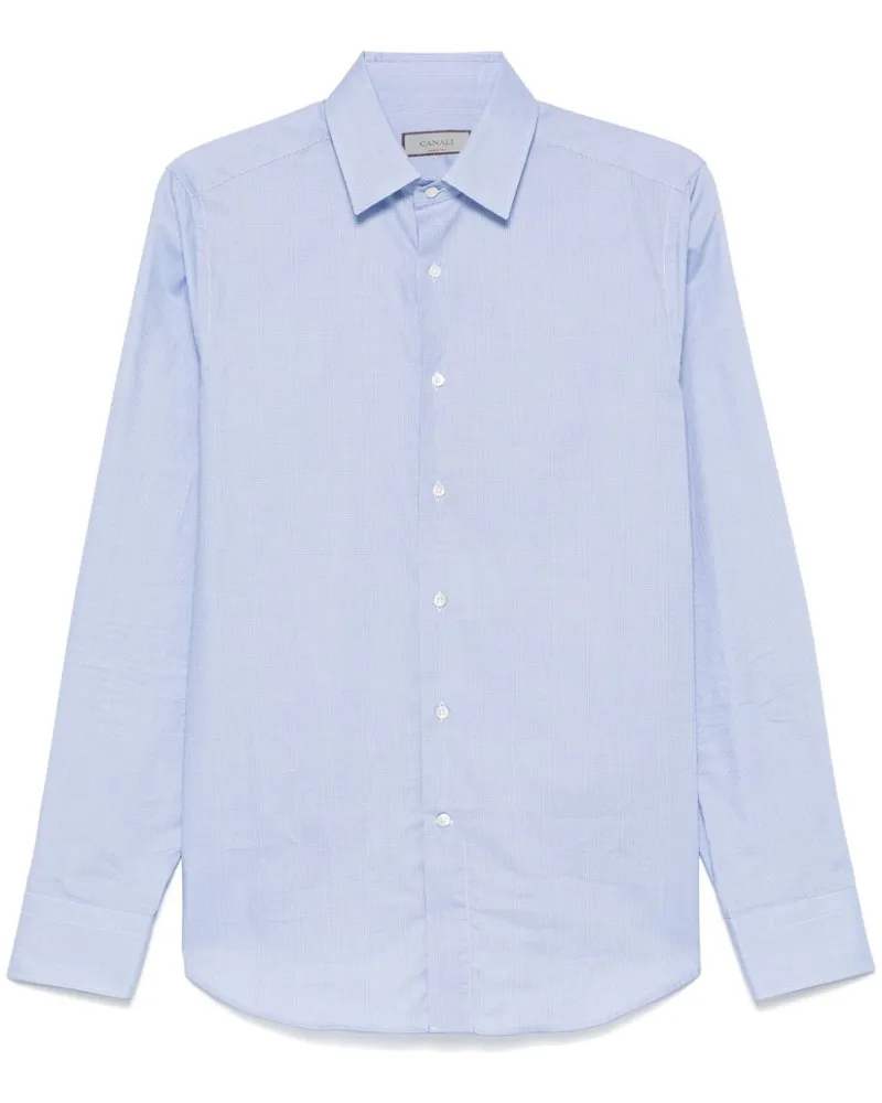 Canali Hemd mit Mikro-Karo - Blau Blau