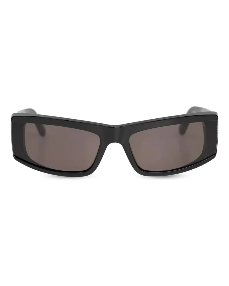 Balenciaga Sonnenbrille mit Logo-Print - Schwarz Schwarz