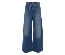 Jeans mit Bindegürtel - Blau