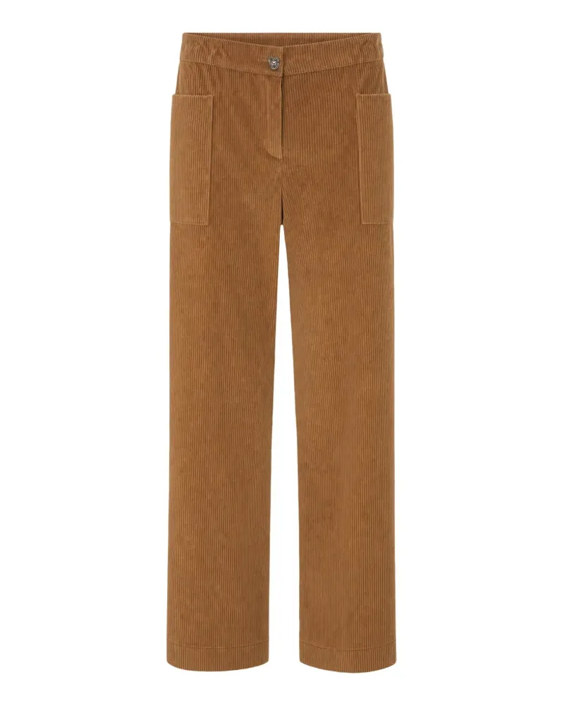 Kristina Ti corduroy patch-pocket trousers - Braun Braun