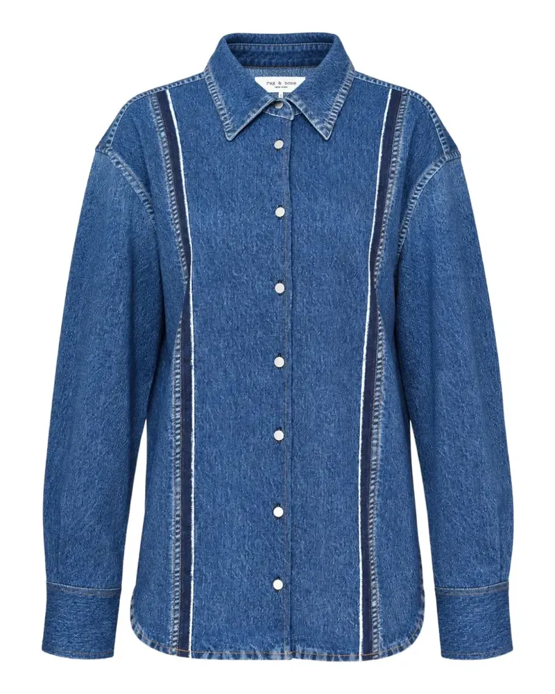 Rag & Bone Miramar T-Shirt aus Denim - Blau Blau