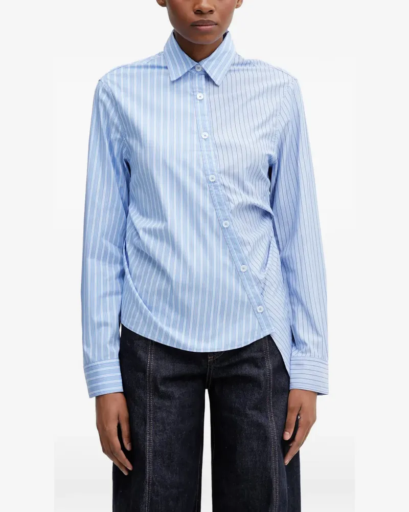 Andersson Bell Breeze asymmetric striped shirt - Blau Blau