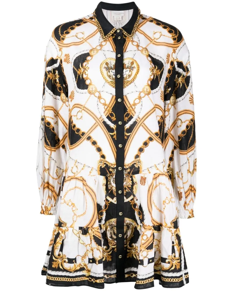 Camilla Leinenkleid mit grafischem Print - Mehrfarbig Mehrfarbig