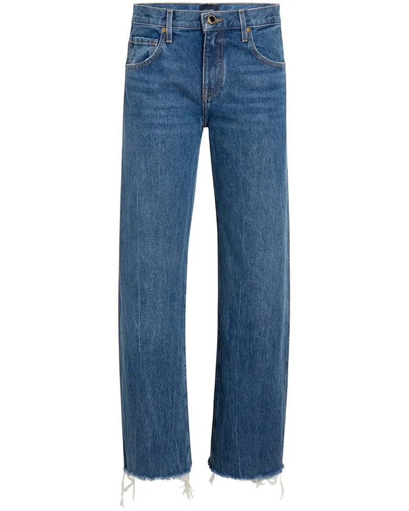 KHAITE Halbhohe The Kerrie Jeans - Blau Blau