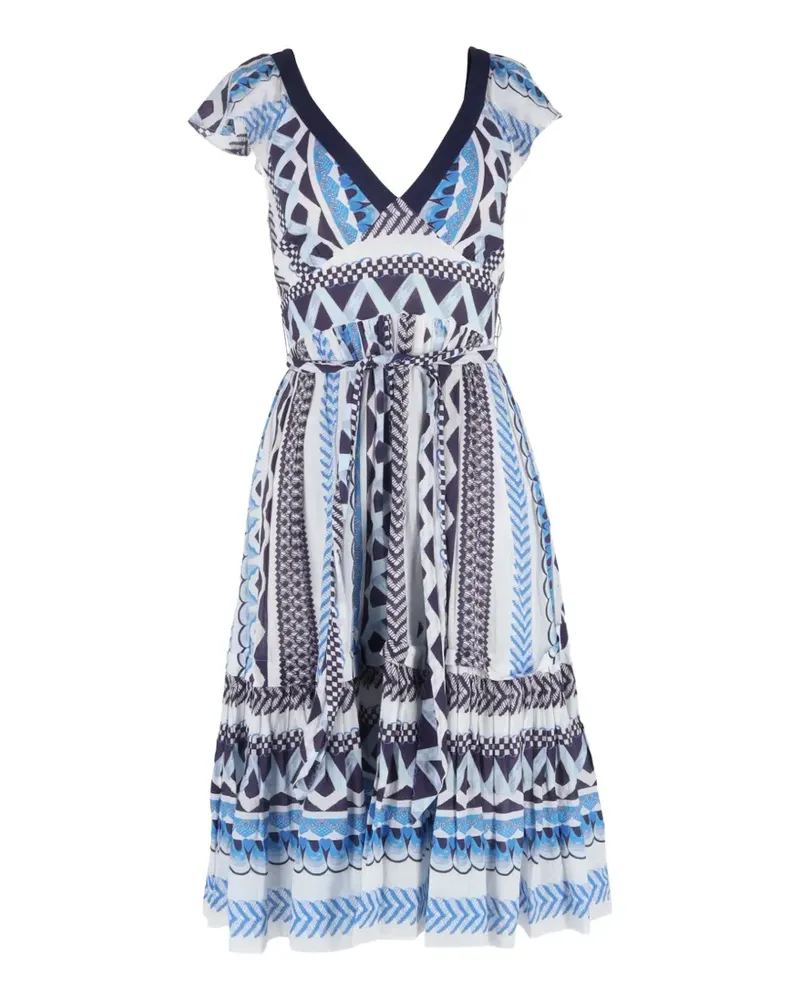 Temperley London 2024 Midikleid mit Print - Blau Blau