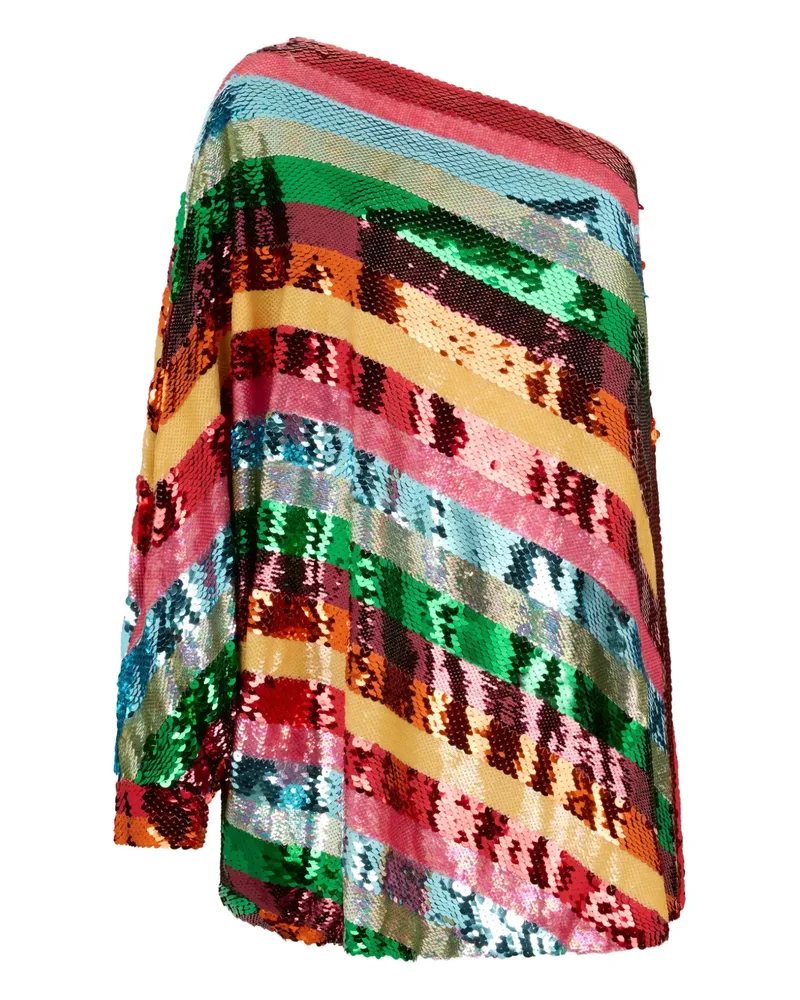 Valentino Garavani sequin striped mini dress - Rot Rot
