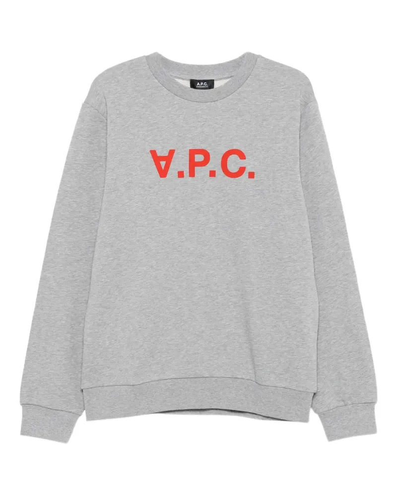 A.P.C. Sweatshirt mit Logo-Stickerei - Grau Grau