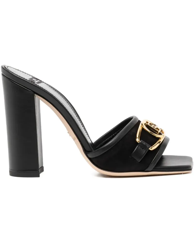 Elisabetta Franchi Sandalen mit Logo-Schnalle 100mm - Schwarz Schwarz