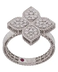 Roberto Coin 18kt 'Princess Flower' Weißgoldring Silber