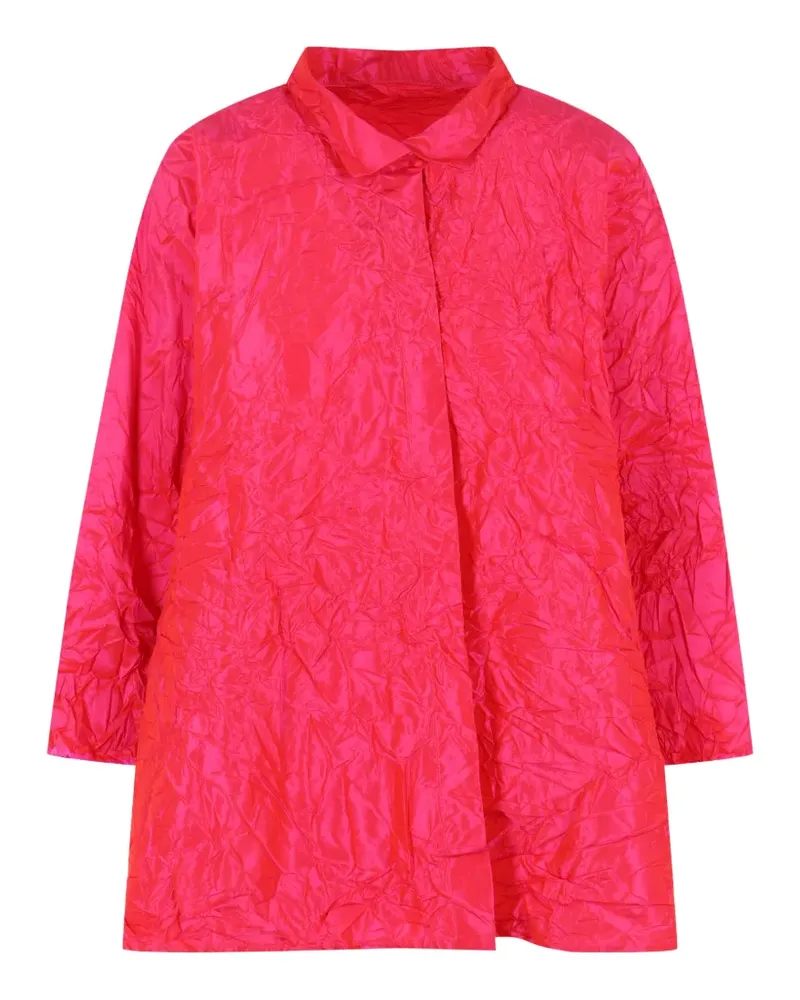 Daniela Gregis crinkled silk coat - Rosa Rosa