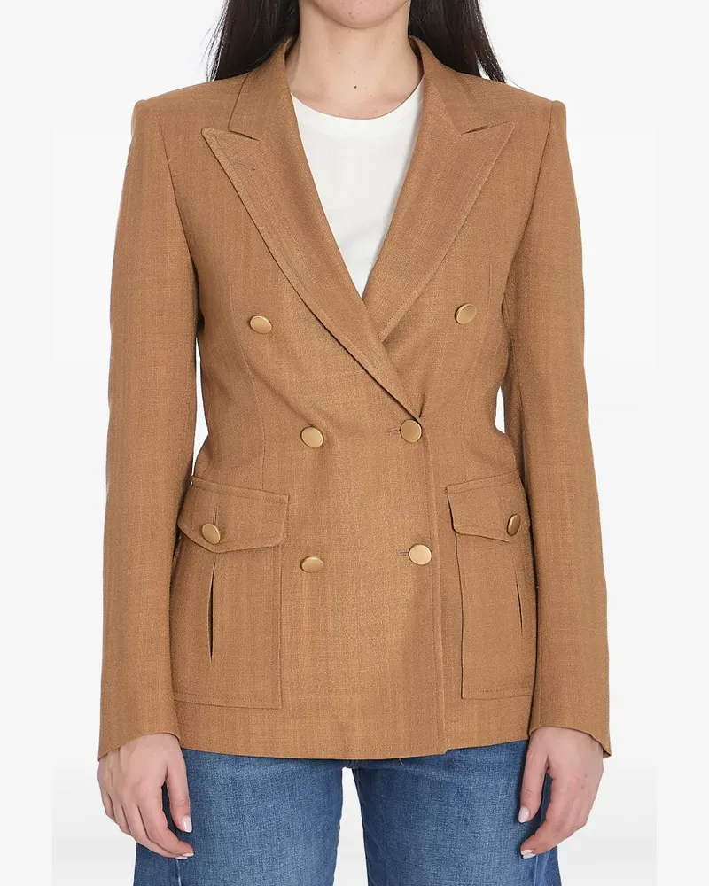 Tagliatore Doppelreihiger Blazer - Nude Nude