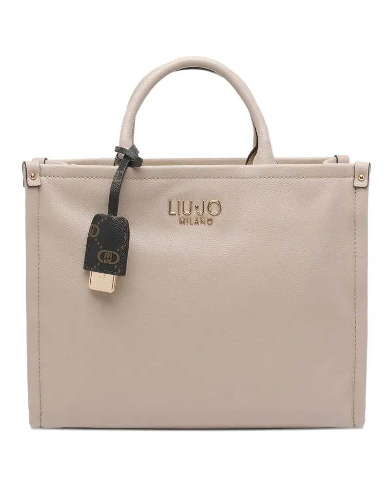 Liu Jo Doppelhenkel-Tote Bag mit Reißverschluss - Nude Nude
