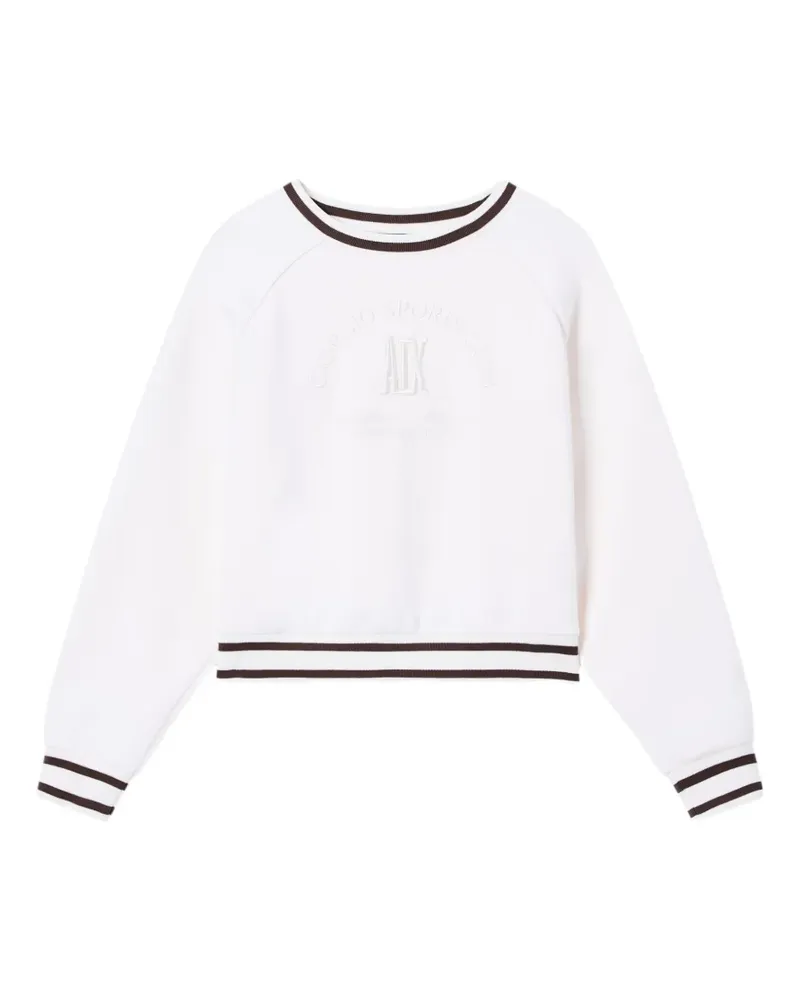 Armani Exchange Sweatshirt mit Logo-Stickerei - Weiß Weiß