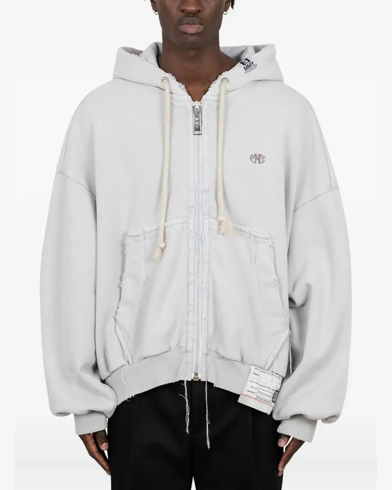 MIHARAYASUHIRO Kapuzenjacke in Distressed-Optik - Grau Grau