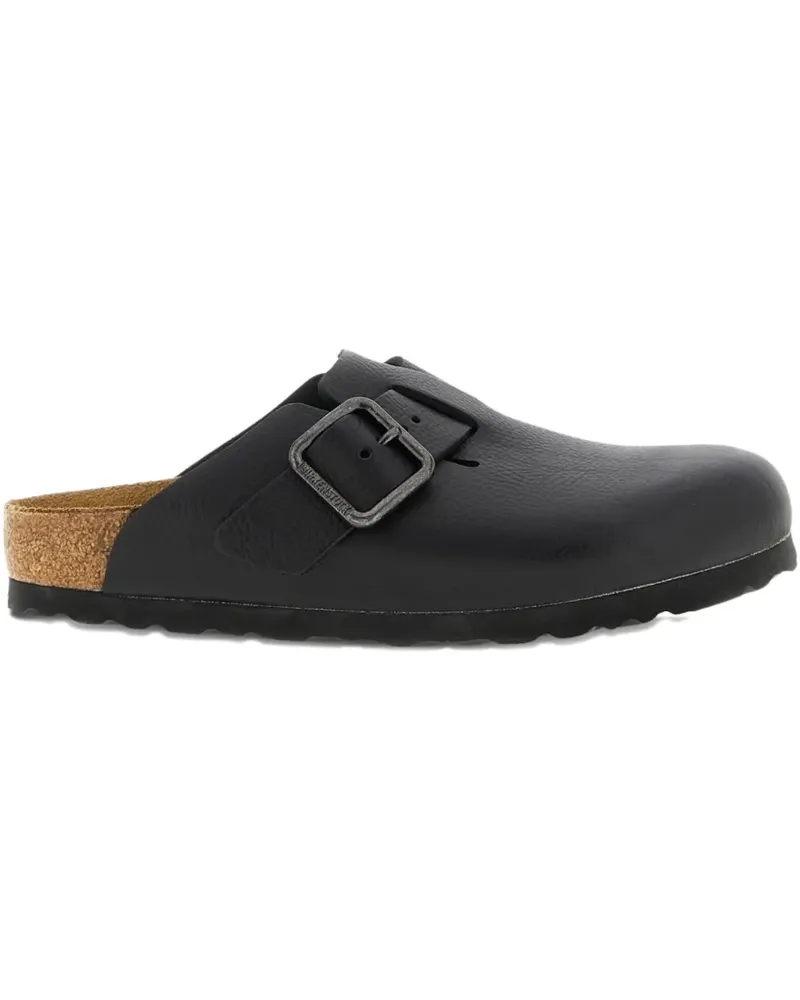 Birkenstock Boston WB Mules mit Schnalle - Schwarz Schwarz