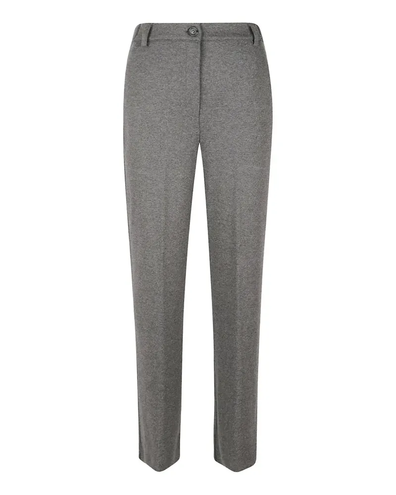 Max Mara Melierte Straight-Leg-Hose - Grau Grau