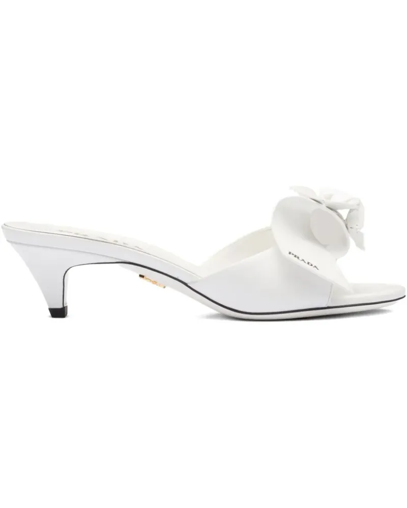 Prada 45mm flower-appliqué sandals - Weiß Weiß