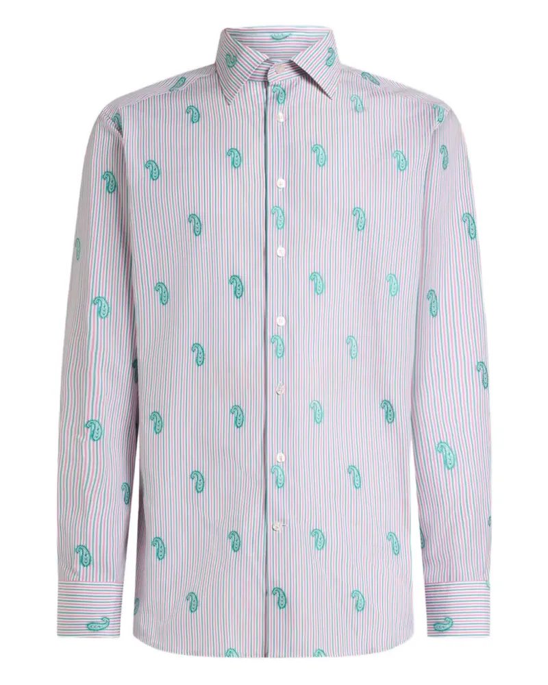 Etro Jacquard-Hemd mit Paisleymuster - Weiß Weiß
