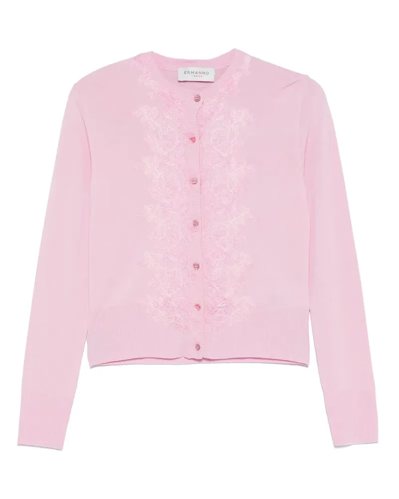 Ermanno Scervino Cardigan mit Spitzendetail - Rosa Rosa