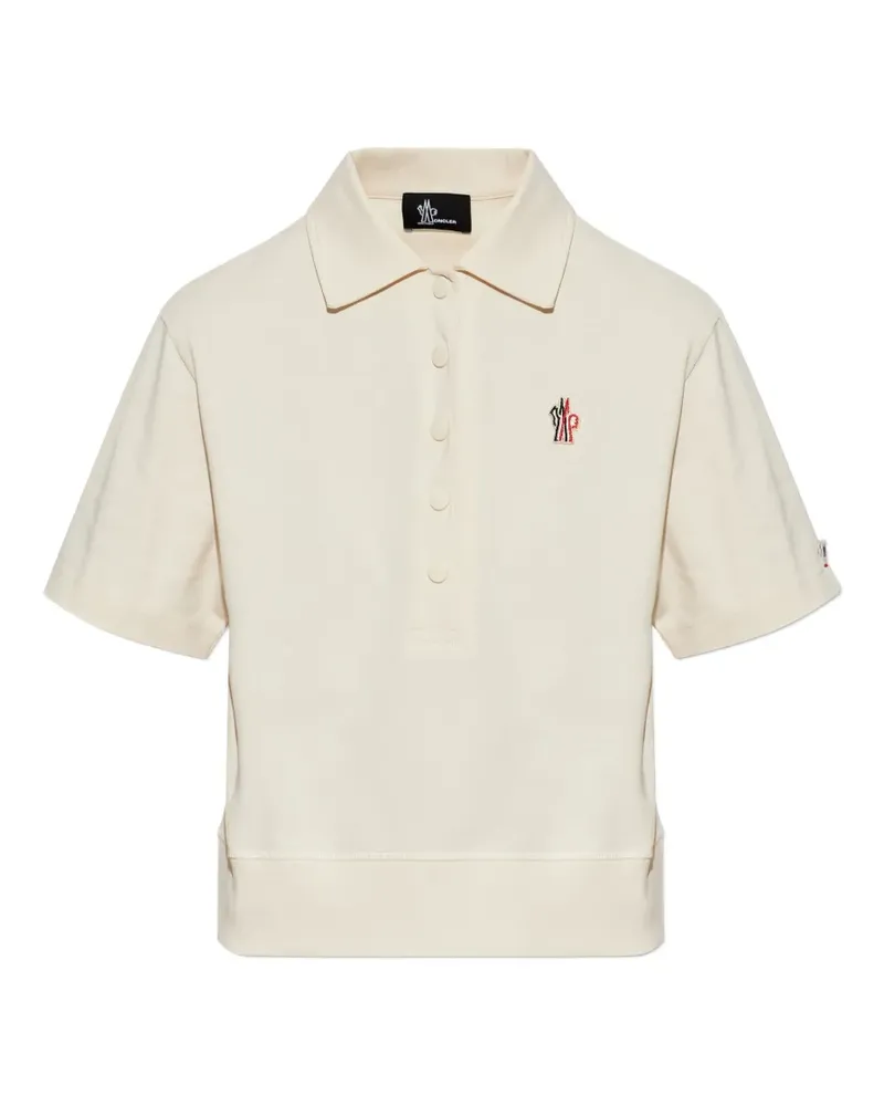 Moncler Poloshirt mit Logo-Patch - Nude Nude