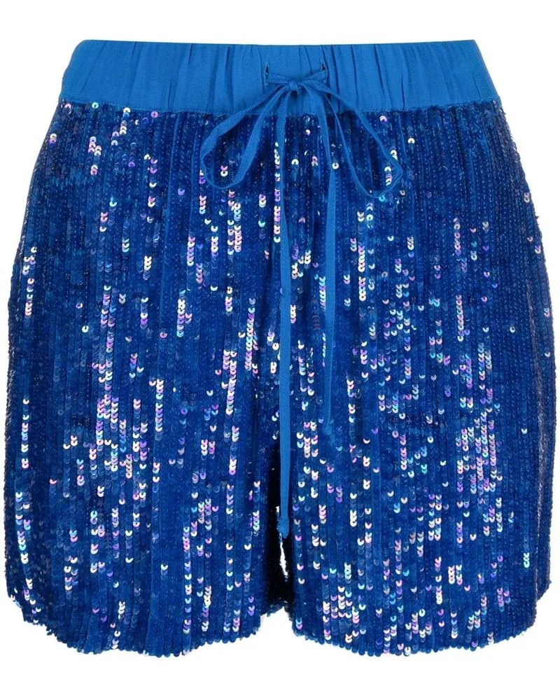 P.A.R.O.S.H. P.A.R.O H. Shorts mit Pailletten Blau